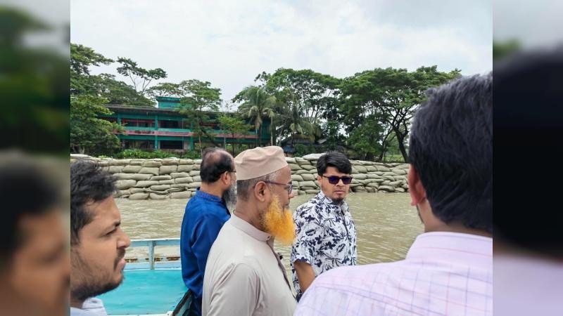 বিষখালী নদীর ভাঙন রোধে প্রস্তাবিত প্রকল্প স্থান পরিদর্শনে পানিসম্পদ মন্ত্রণালয়ের অতিরিক্ত সচিব