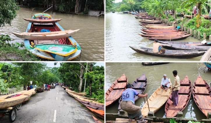 শতবর্ষী আটঘরের নৌকার হাটে বেচাকেনার ধুম, উন্নয়নের দাবি ব্যবসায়ীদের