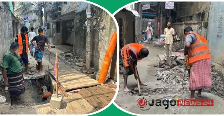 ৪ মাস ধরে চলছে খোঁড়াখুঁড়ি, বিপর্যস্ত আজিমপুরের গলি-সড়ক
