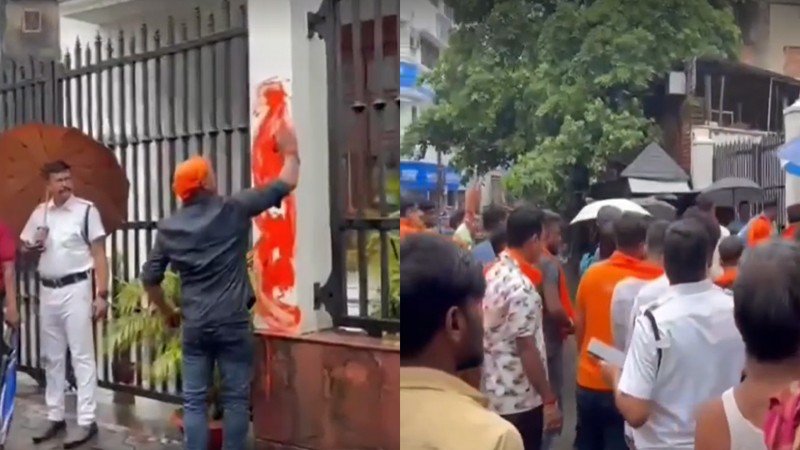 শুভেন্দুর হুঁশিয়ারির পরই আনন্দবাজার পত্রিকা অফিসে হামলা