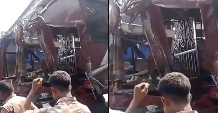 ভাঙ্গায় এক্সপ্রেসওয়েতে এক বাসের পেছনে আরেক বাসের ধাক্কা, যাত্রী নিহত