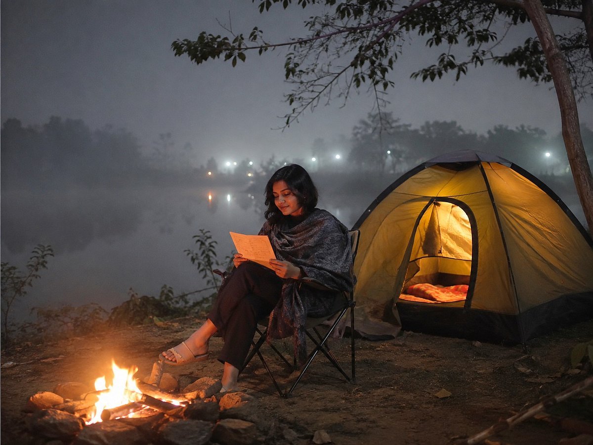 চিঠিটা খুলে বসলাম জ্বলন্ত লাল আগুনের আভায়