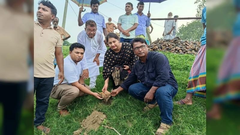 শাহজাদপুরে যমুনা তীর রক্ষা বাঁধে তালবীজ বপন, উদ্বোধন করলেন ইউএনও