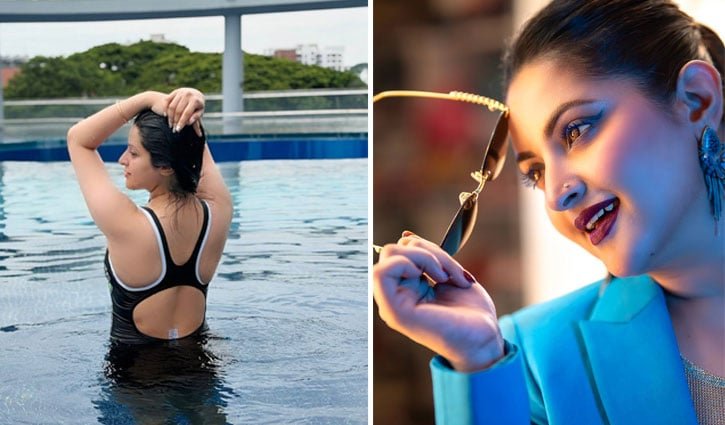 জলের ছোঁয়ায় আবেদনময়ী পরীমনি
