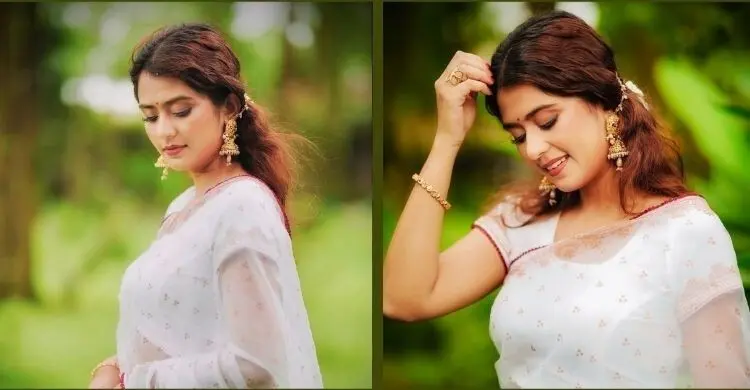 অভিষেকেই বাজিমাত, অর্পিতার শুভ্র মায়াবী লুক