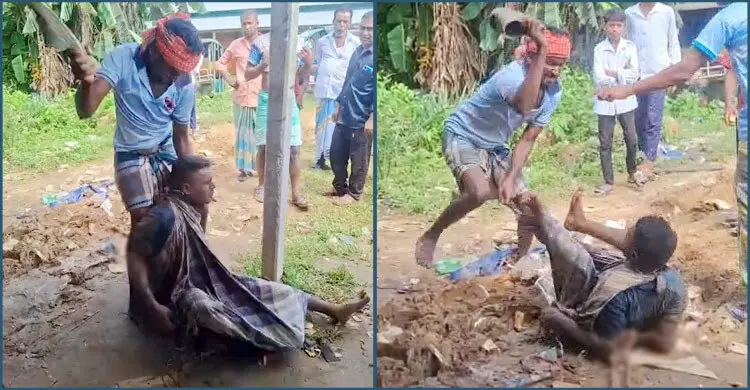 চুরির অভিযোগে হাত-পা বেঁধে যুবককে গণপিটুনি, পরে পুলিশে সোপর্দ