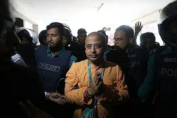 দুই মামলায় চিন্ময়ের জামিন, অন্য মামলা থাকায় আপাতত মুক্তি পাচ্ছেন না