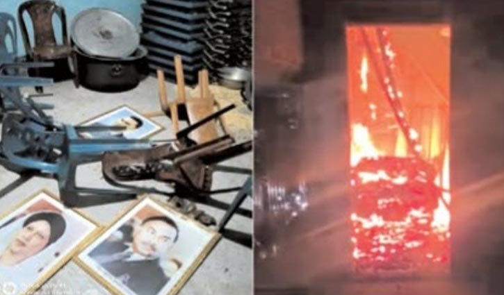 কুষ্টিয়ায় বিএনপি অফিসে হামলা, আ. লীগ নেতার গোডাউনে আগুন