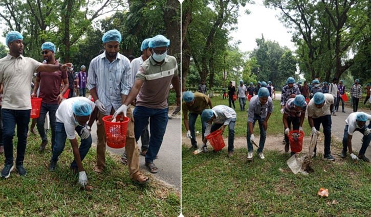ডেঙ্গু প্রতিরোধে ইবি ছাত্রদলের পরিচ্ছন্নতা অভিযান