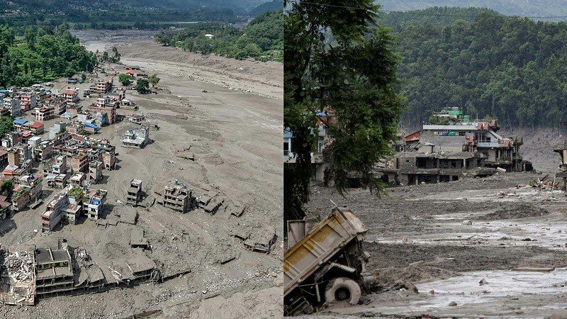 নেপালে ভয়াবহ বন্যায় নিহত বেড়ে প্রায় ১২৫০, নিখোঁজ আরও ৫ হাজার