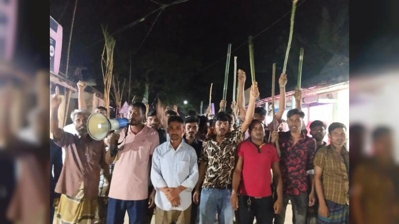 ‘মাদকমুক্ত হাসানগঞ্জ চাই’ দাবিতে সুন্দরগঞ্জে লাঠি মিছিল