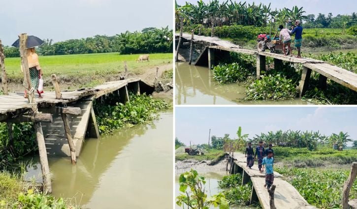 এক বছরেও বদলায়নি চিত্র, ভাঙা কালভার্টে ঝুঁকিপূর্ণ চলাচল