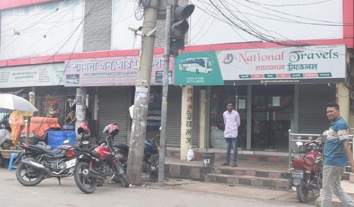 রাজশাহী থেকে সারাদেশে বাসচলাচল বন্ধ