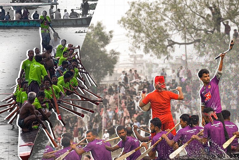 ঢাকার ৪১৬ বছর পূর্তিতে বুড়িগঙ্গায় ঐতিহ্যবাহী নৌকা বাইচ