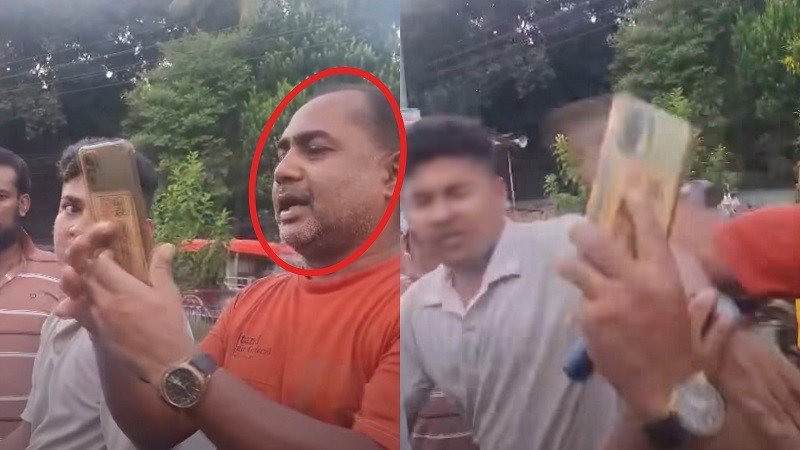 পুলিশ সদস্যকে প্রকাশ্যে থাপ্পড় মারলেন ছাত্রদল নেতা