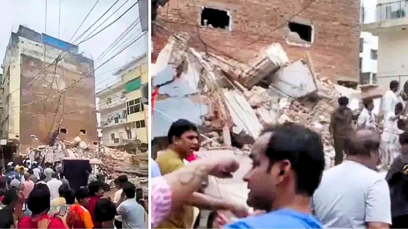 ভারতের রাজধানীতে ছয়তলা ভবন ধস, বহু হতাহতের আশঙ্কা