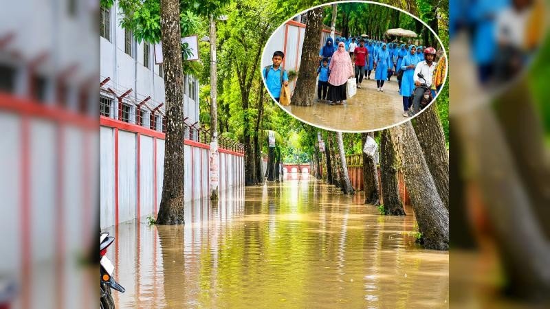 বৃষ্টি হলেই জলাবদ্ধতা, চরম দুর্ভোগে ফরিদপুর শহরের শিক্ষার্থী ও পথচারীরা