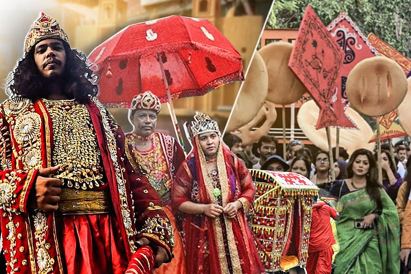 হয়ে গেল ঢাকা শোভাযাত্রা, দেখা মিলল ঐতিহ্যবাহী স্থাপনা, যানবাহন ও খাবারের নিদর্শনের