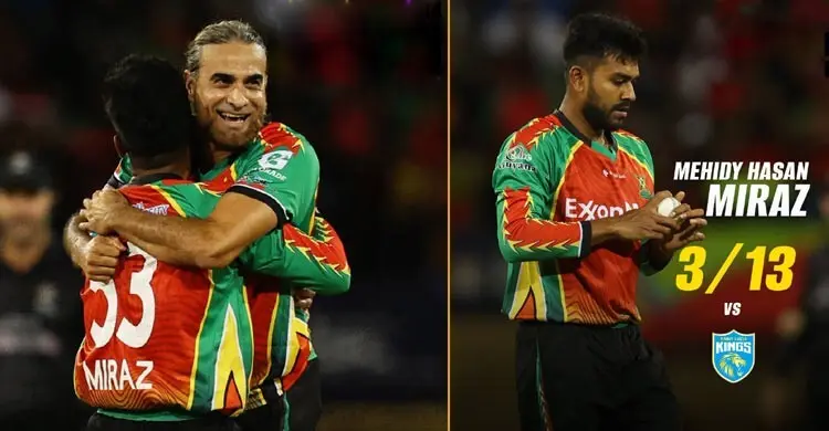 সিপিএল অভিষেকে মিরাজের তাক লাগালো বোলিং দেখে যা বললেন অধিনায়ক