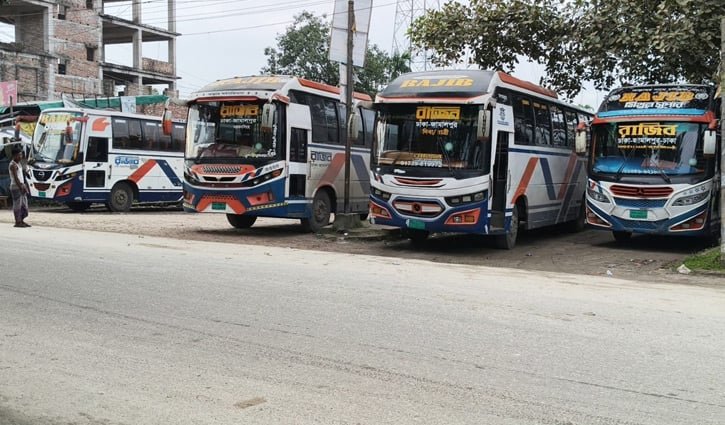 জামালপুর-ঢাকা রুটে বাস চলাচল বন্ধ, ভোগান্তি