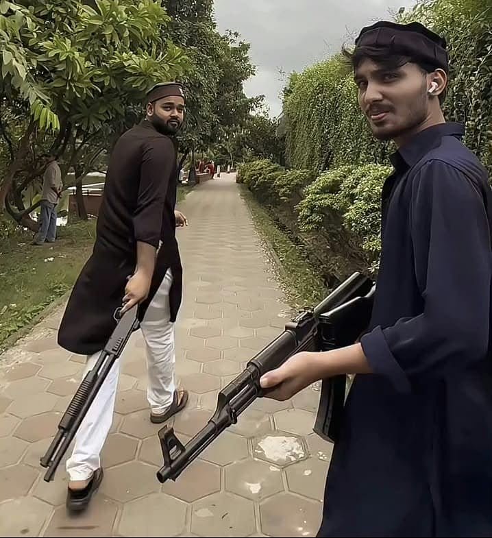 বন্দুক হাতে দুই তরুণের ঘুরে বেড়ানোর ভিডিও নিয়ে যা জানা গেল